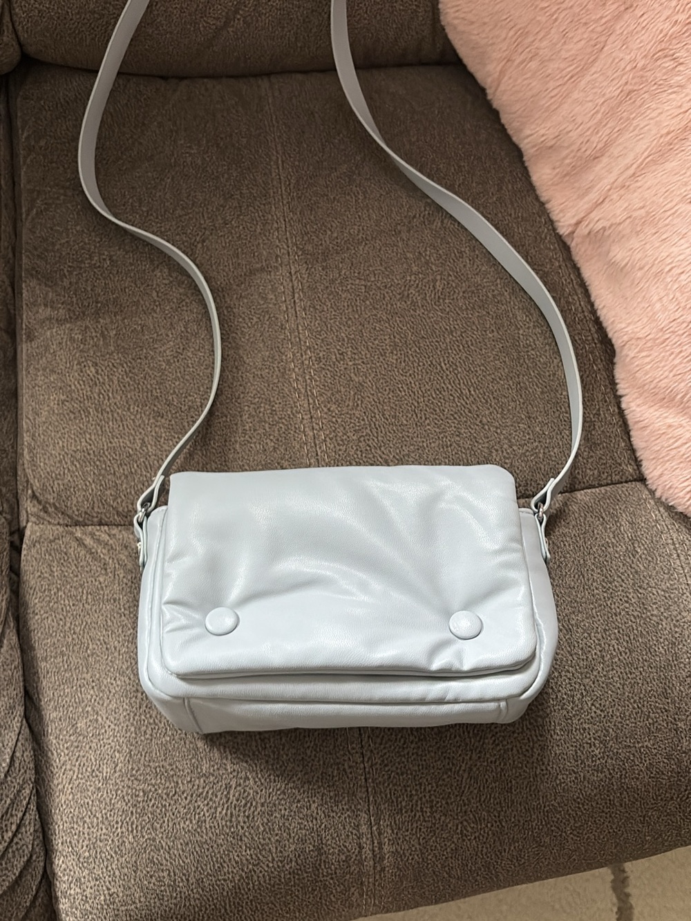 H&M Padded Crossbody Bag with Button Flap